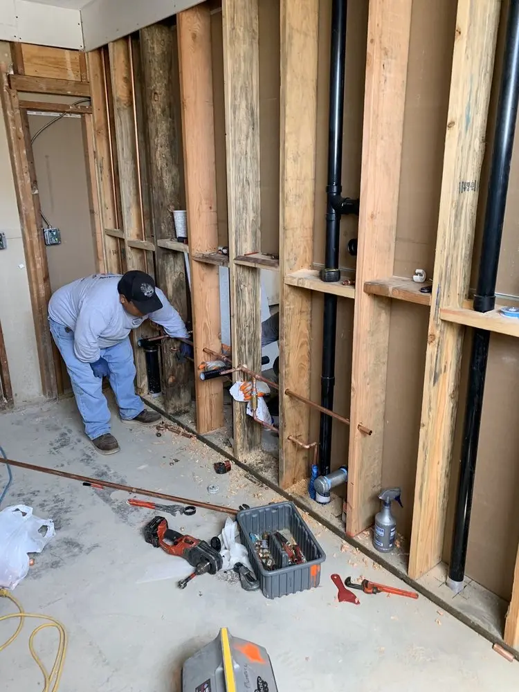 Commercial rough-in plumbing for Water Heater Replacement in Fremont Station